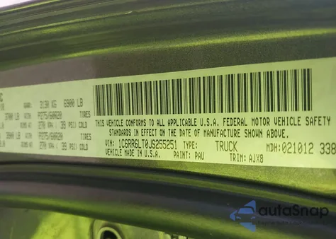 2018 Ram 1500 Lone Star Silver 4X2 5'7 Box from USA, damaged, VIN 1C6RR6LT0JS255251